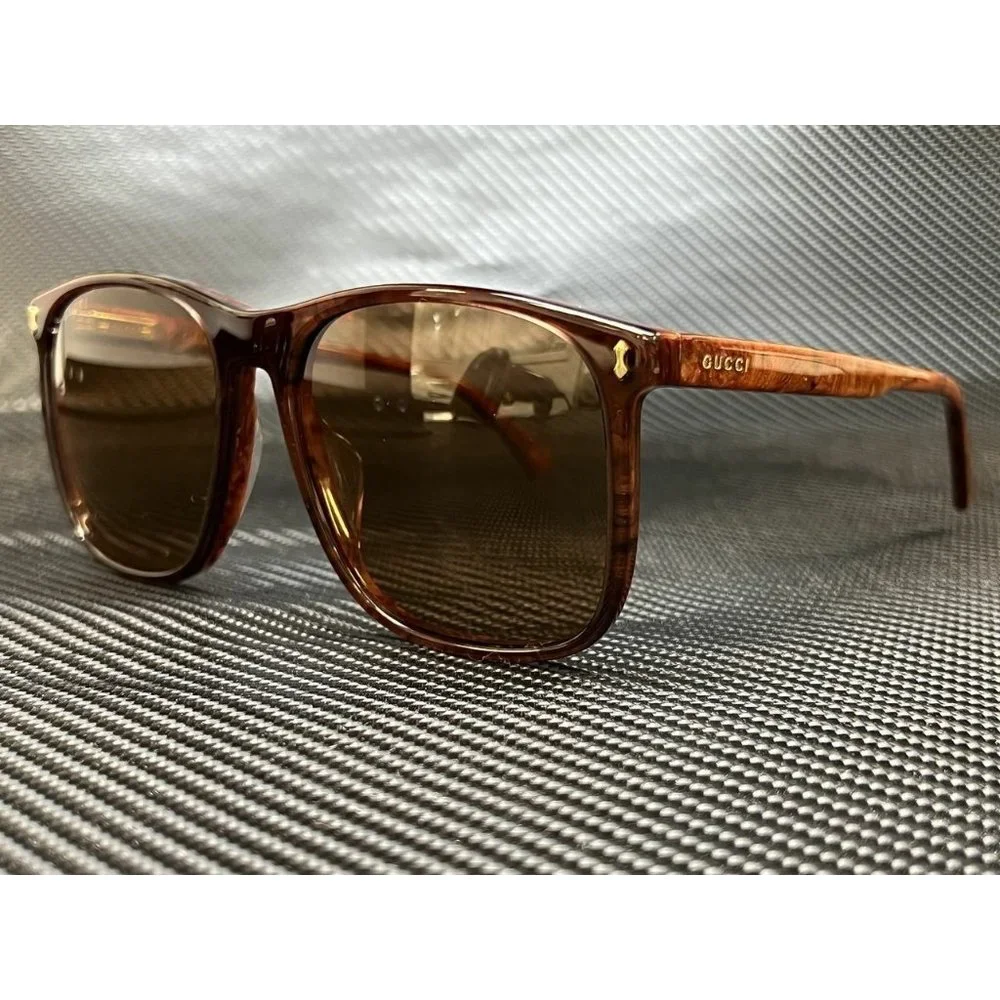 Gucci Men's Brown 57mm Sunglasses